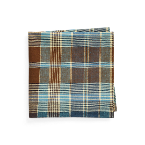 Plaid Cotton Pocket Square