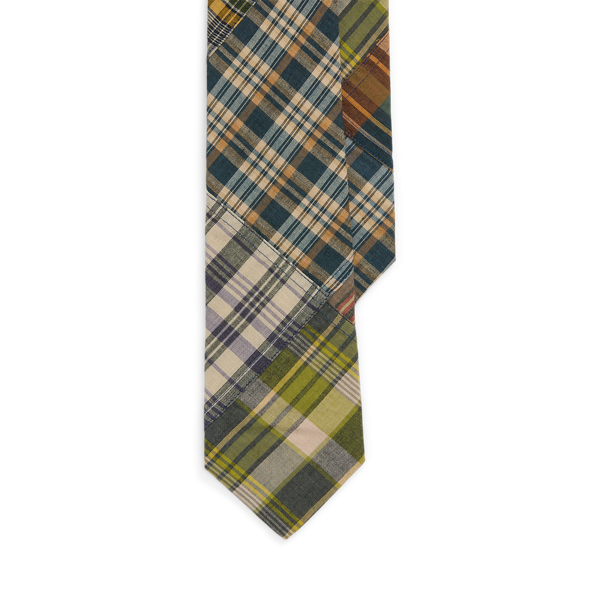 Patchwork Plaid Cotton Tie