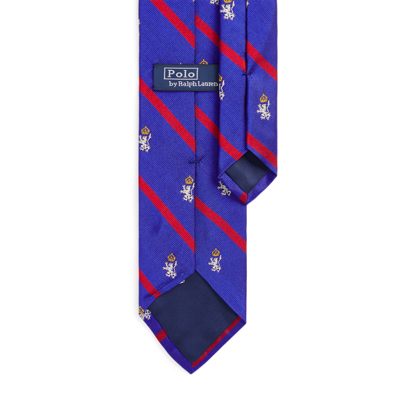 Royal/Red Striped Silk Repp Club Tie Polo Ralph Lauren 2