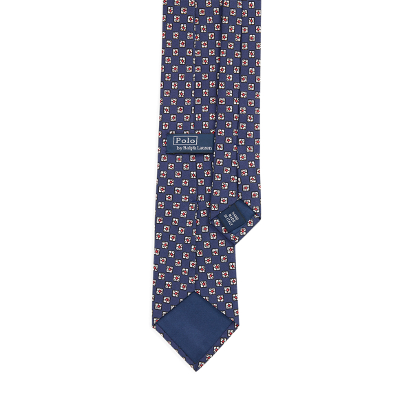 Square-Print Silk Twill Tie 
