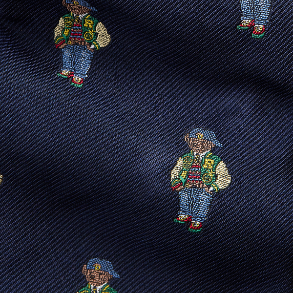 Navy Polo Bear Silk Repp Tie Polo Ralph Lauren 3