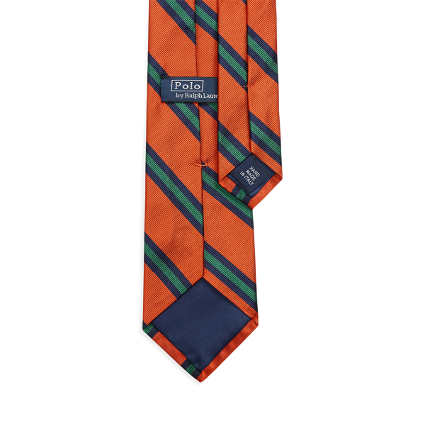 Orange Multi Striped Silk Repp Tie Polo Ralph Lauren 2