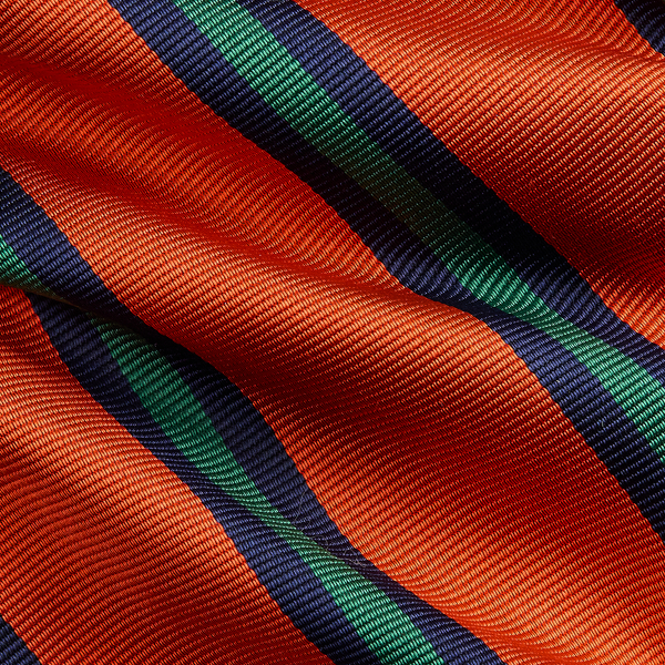 Orange Multi Striped Silk Repp Tie Polo Ralph Lauren 3