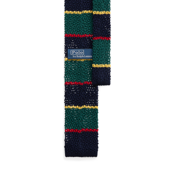 Green Multi Striped Knit Wool Tie Polo Ralph Lauren 2