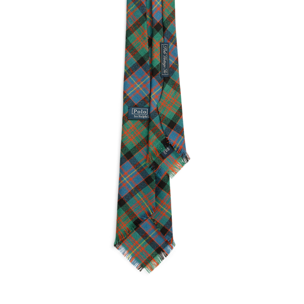 Blue Multi Vintage-Inspired Plaid Wool Tie Polo Ralph Lauren 2