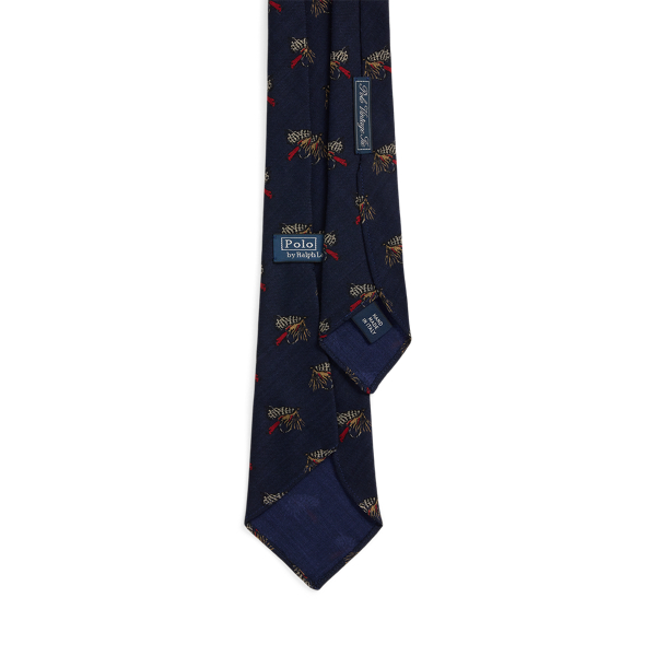 Navy Vintage-Inspired Fish-Lure Challis Tie Polo Ralph Lauren 2