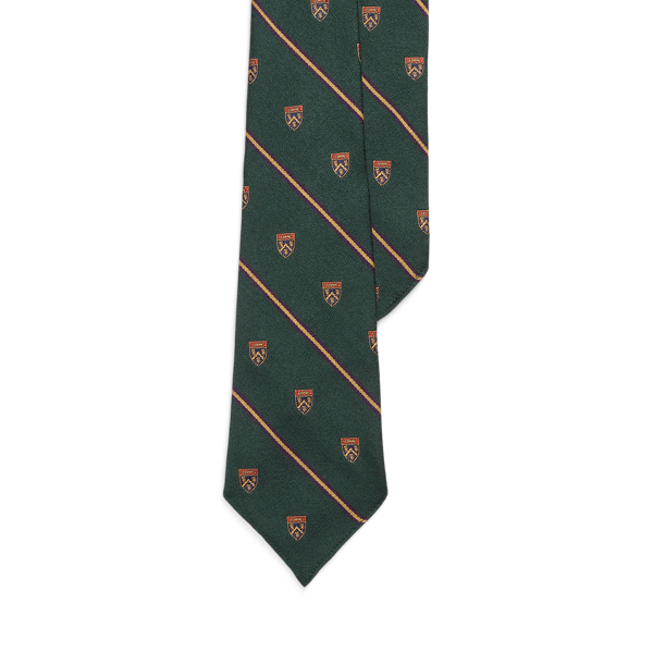 Green Vintage-Inspired Striped Club Tie  Polo Ralph Lauren 1