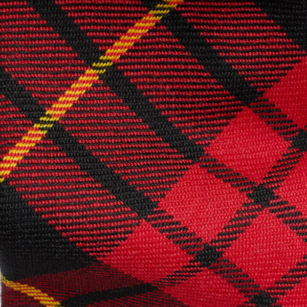 Red/Black Crest-Embroidered Tartan Wool Tie Polo Ralph Lauren 3