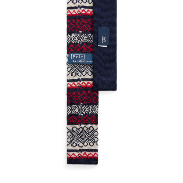 Snowflake Knit Wool Tie 