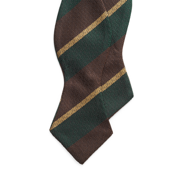 Brown/Green Striped Silk Bow Tie Polo Ralph Lauren 1