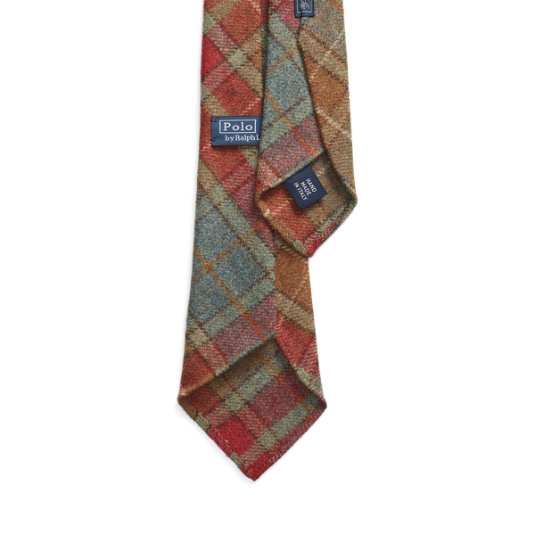 Red/Olive Multi Vintage-Inspired Plaid Wool Tie Polo Ralph Lauren 2