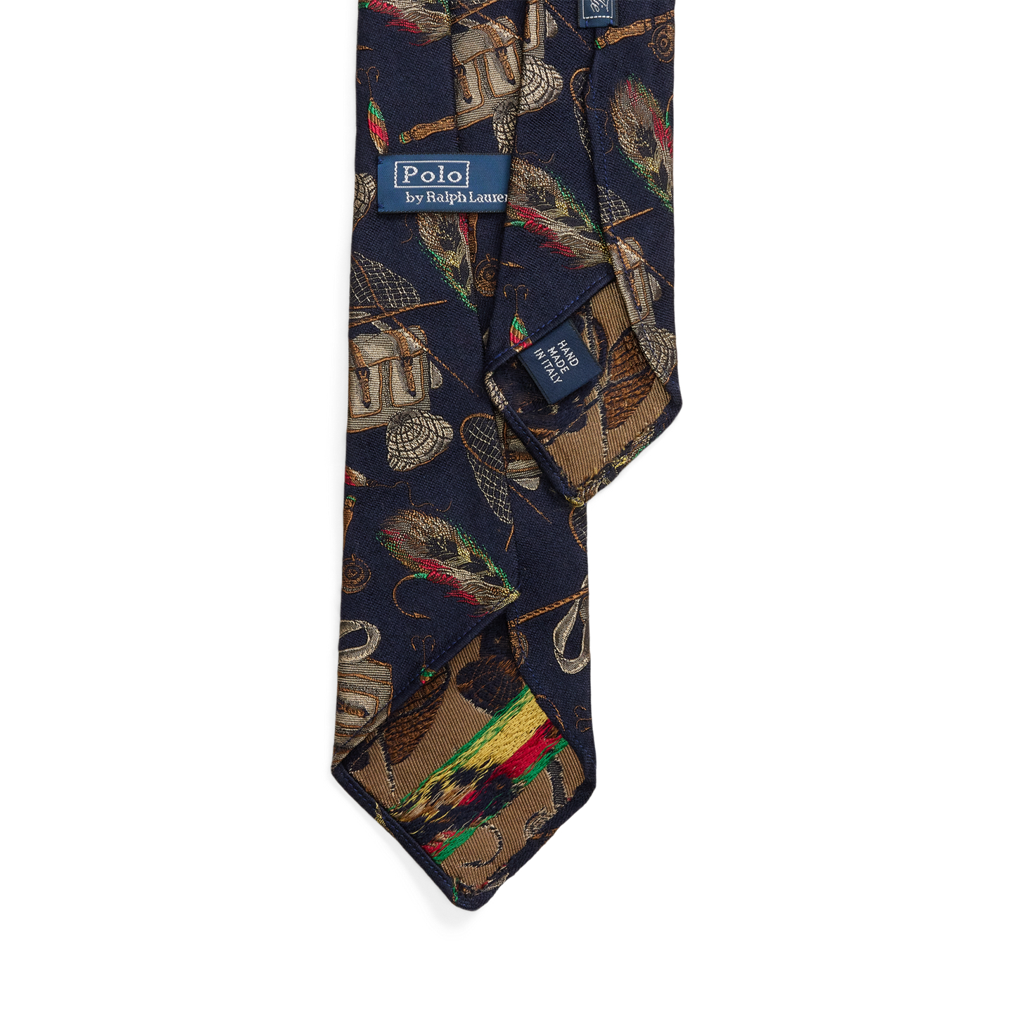 Мужские галстуки Ralph Lauren Vintage-Inspired Fishing-Print Tie, цвет: Тёмно-синий разноцветный — фото 1
