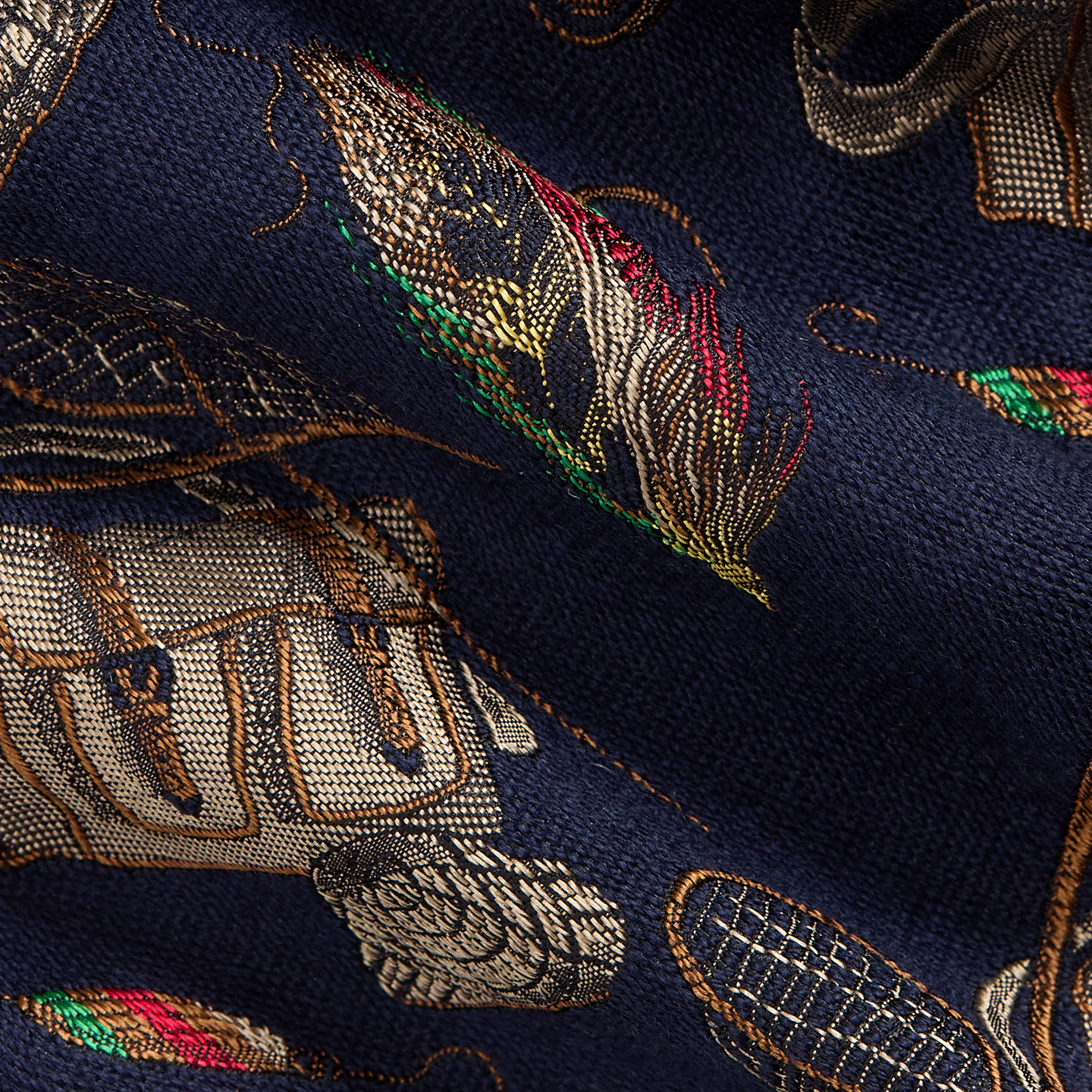 Мужские галстуки Ralph Lauren Vintage-Inspired Fishing-Print Tie, цвет: Тёмно-синий разноцветный — фото 2