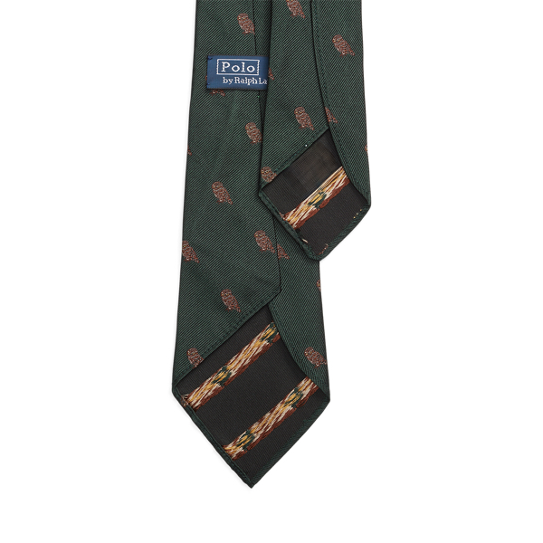 Green Vintage-Inspired Owl Silk Repp Tie Polo Ralph Lauren 2
