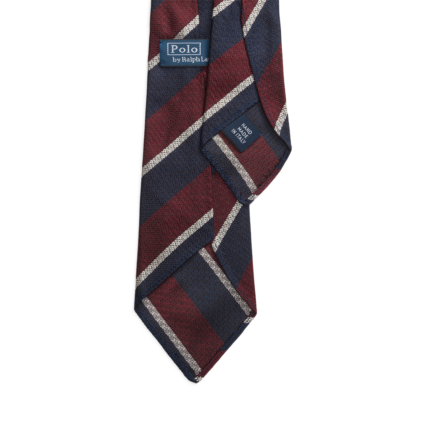 Мужские галстуки Ralph Lauren Vintage-Inspired Striped Silk Tie, цвет: Винный / Тёмно-синий — фото 1