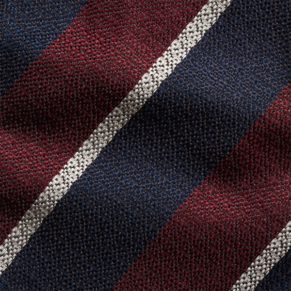 Wine/Navy Vintage-Inspired Striped Silk Tie Polo Ralph Lauren 3
