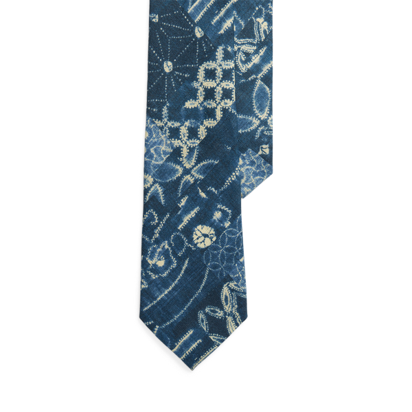 Shibori-Inspired Linen Tie