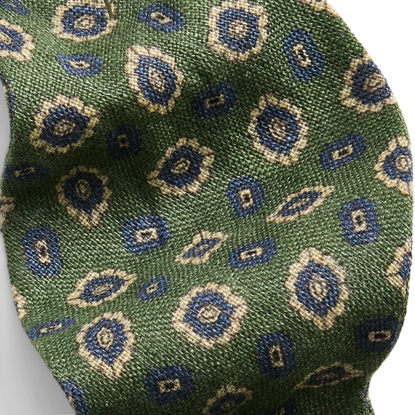 Green Faded Neat Linen Bow Tie Polo Ralph Lauren 3