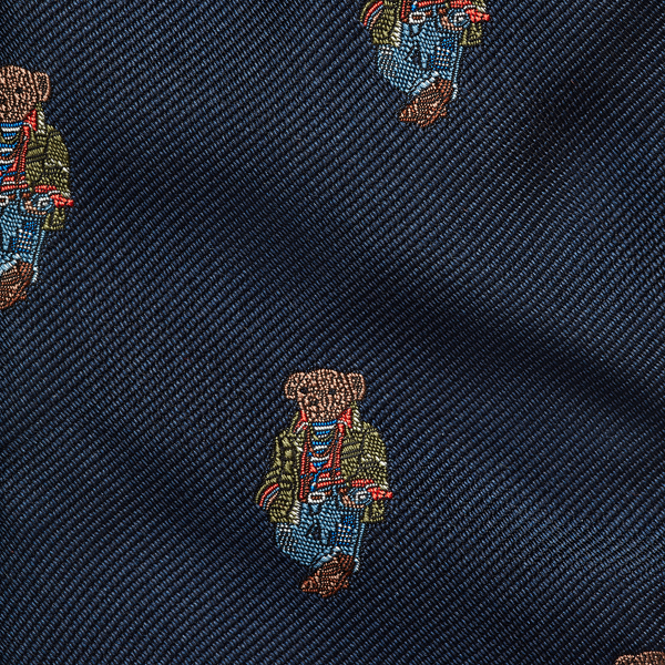 Navy Multi Polo Bear Silk Repp Tie Polo Ralph Lauren 3