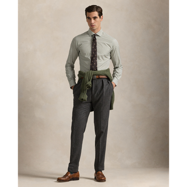 White New Olive Custom Fit Tattersall Poplin Shirt Polo Ralph Lauren 4