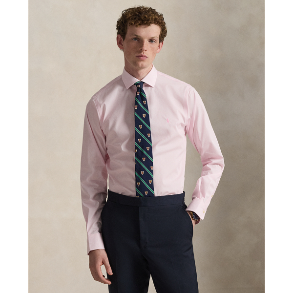 Polo Ralph Lauren 粉色/白色 經典版型條紋府綢襯衫 1
