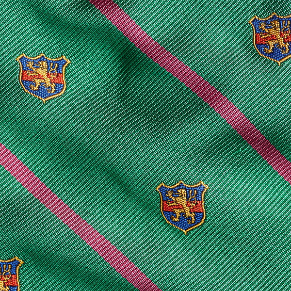 Green Striped Silk Repp Club Tie Polo Ralph Lauren 3