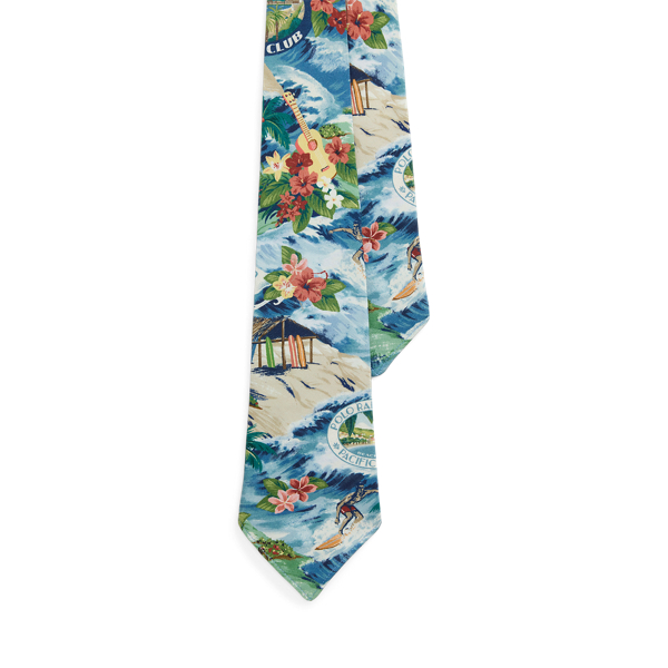 Krawatte mit Tropenmotiv im Vintage-Stil