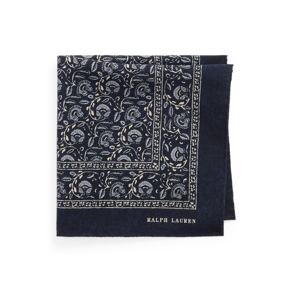 Floral-Print Silk Crepe Pocket Square 