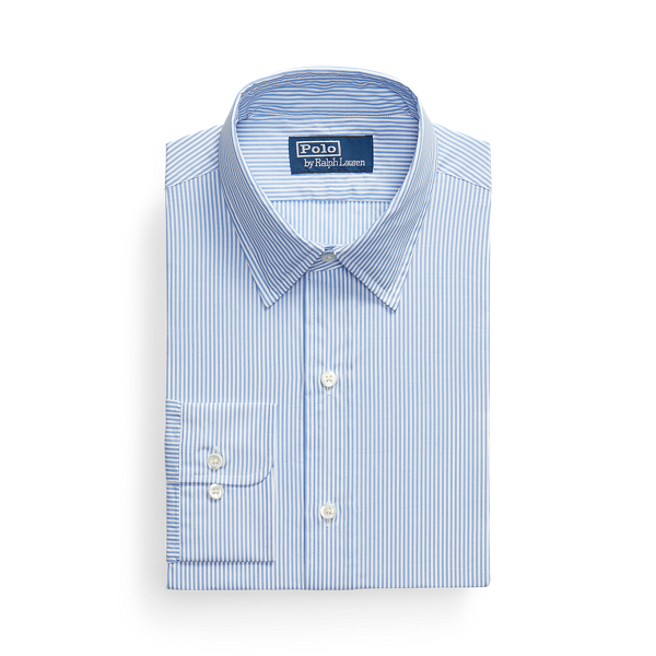 Classic Fit Striped Poplin Shirt