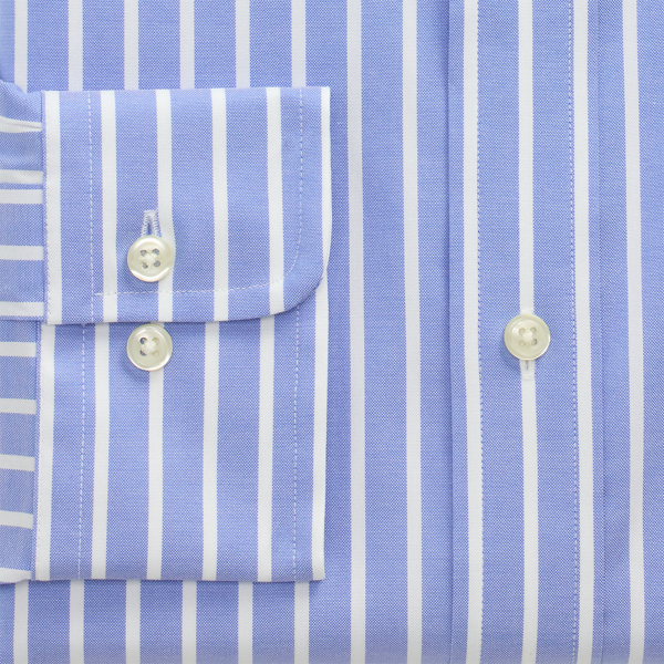 Blue/White Custom Fit Striped Pinpoint Oxford Shirt Polo Ralph Lauren 8