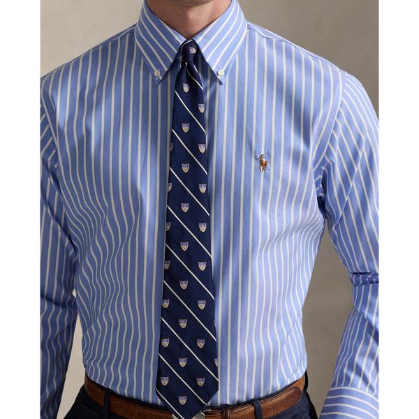 Blue/White Custom Fit Striped Pinpoint Oxford Shirt Polo Ralph Lauren 6