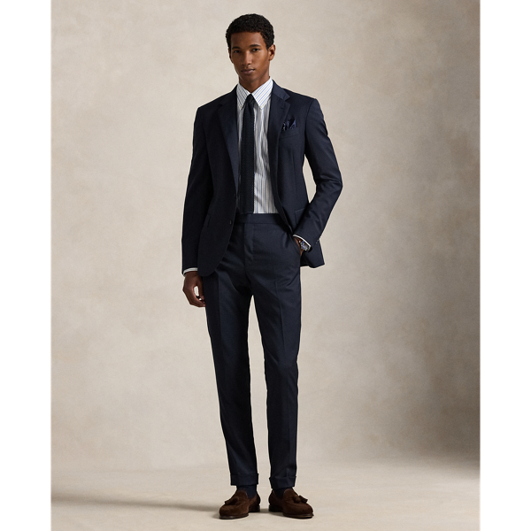 カスタム フィット ストライプド ピンポイント オックスフォード