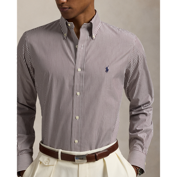 Custom Fit Striped Poplin Shirt