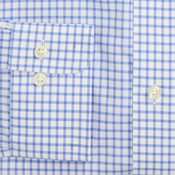 Custom Fit Checked Poplin Shirt