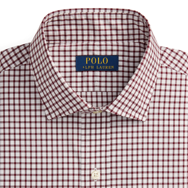 Custom Fit Checked Poplin Shirt