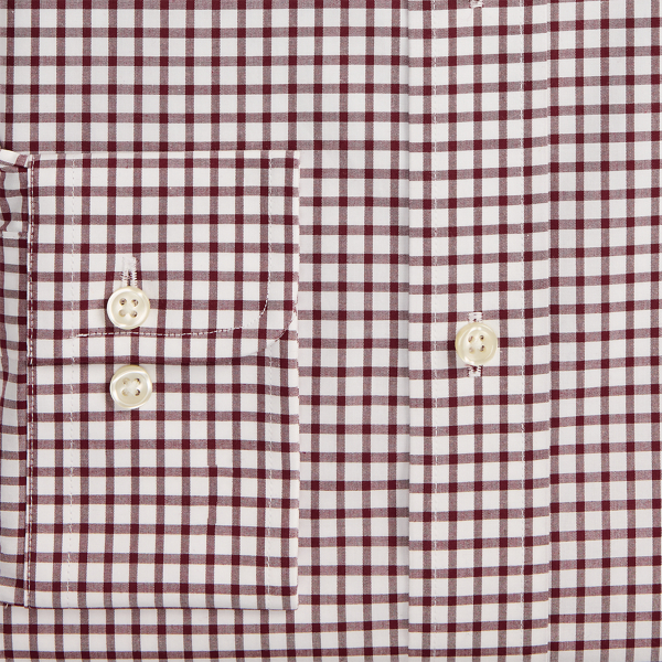 Custom Fit Checked Poplin Shirt