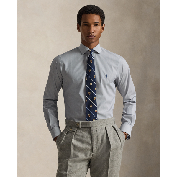 Custom Fit Striped Poplin Shirt