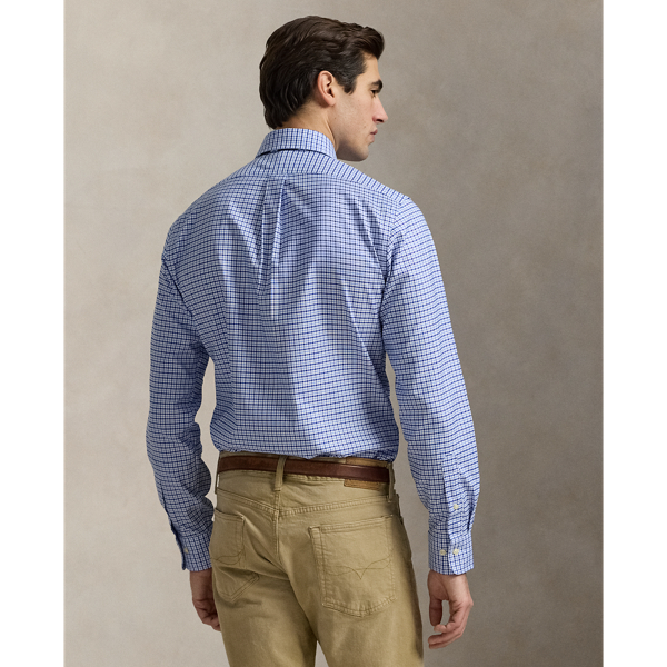 Blue Multi Custom Fit Checked Pinpoint Oxford Shirt Polo Ralph Lauren 5