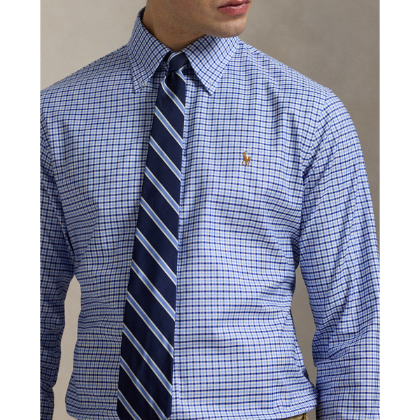 【MODERNIF】Linkle Overfit Check Shirt Custom Fit Checked Pinpoint Oxford Shirt