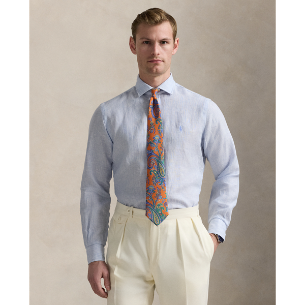 Custom Fit Striped Linen Shirt