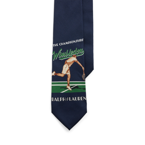 Cravate Wimbledon en sergé de soie Polo Ralph Lauren en Marine 1