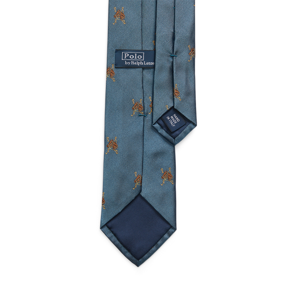 Equestrian-Patterned Silk Twill Tie