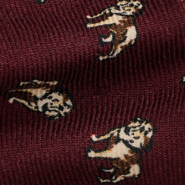 Wine Dog-Print Wool Challis Bow Tie Polo Ralph Lauren 3