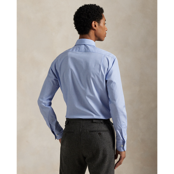 Custom Fit Plaid Poplin Shirt