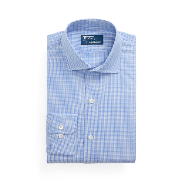 Custom Fit Plaid Poplin Shirt