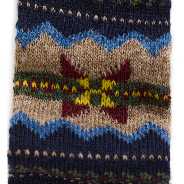 Fair Isle Knit Wool Tie