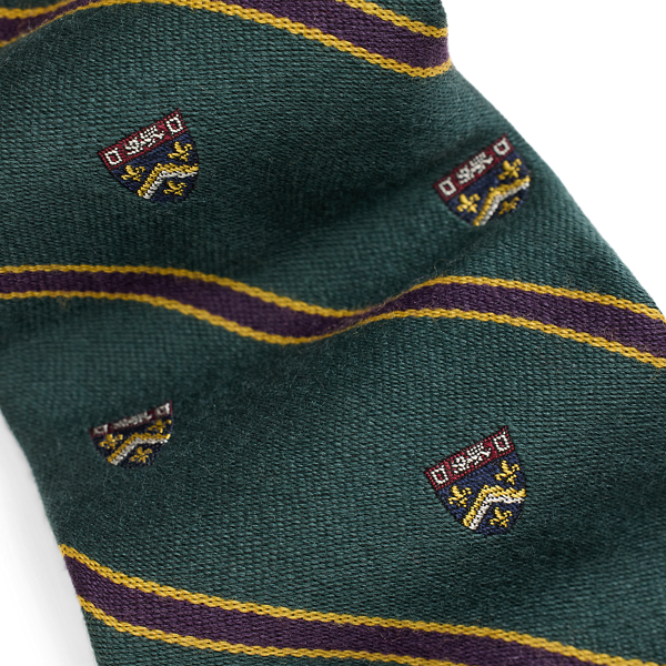 Striped Wool-Silk Club Tie