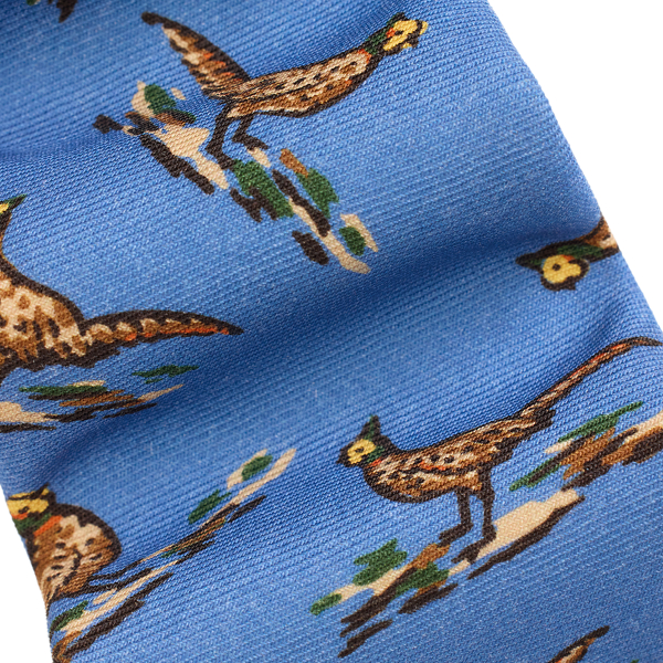 Pheasant-Print Wool Tie