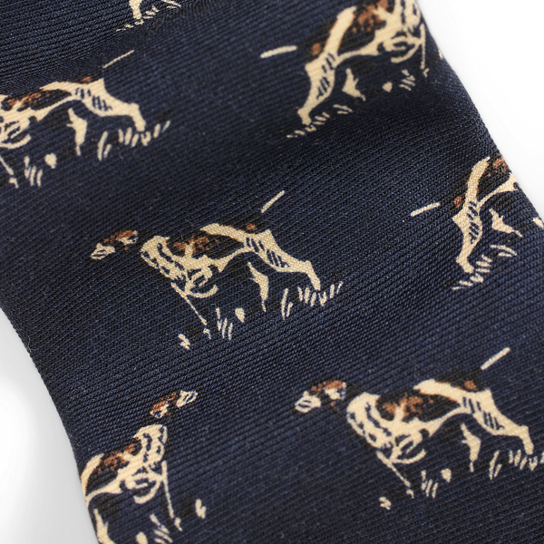 Dog-Print Wool Tie