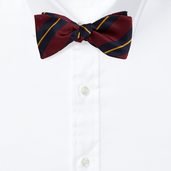Striped Silk Repp Bow Tie